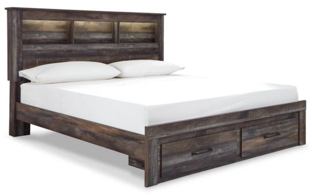 Signature Design by Ashley® Drystan 2-Piece Brown Rustic King Storage Bed Set-1