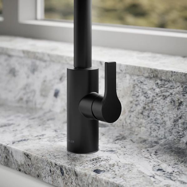 KOHLER® Elate® Matte Black 17" Kitchen Sink Faucet with 2-Function Sprayhead-4