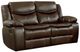 Furniture of America® Pollux Brown Manual Reclining Loveseat-0