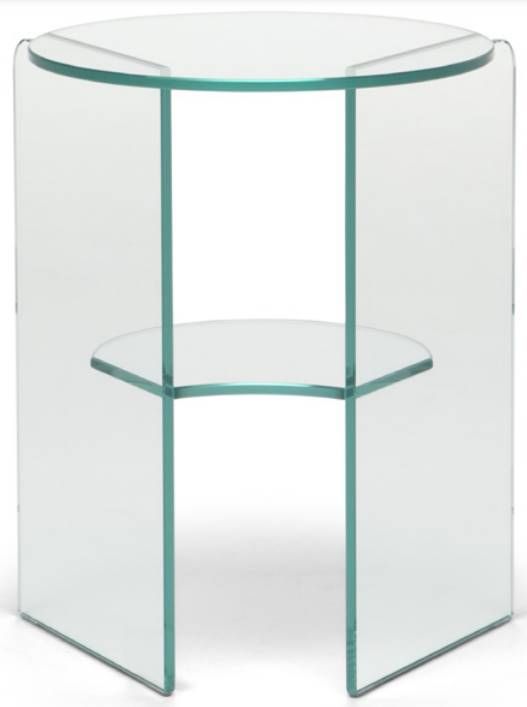 Natuzzi Editions Pepe Clear Round Corner Table-0
