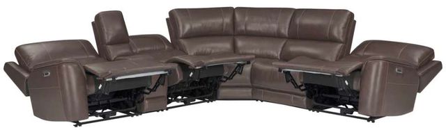 Parker House® Easton 6-Piece Steamboat Brown Power Reclining L-Shape Sectional-1