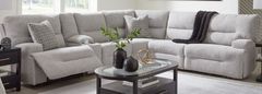 Signature Design by Ashley® Acklen Place 6-Piece Pewter Curved Power Reclining Sectional
