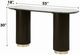 ACME Furniture Clayten White Marble Top Sofa Table with Espresso Base-2