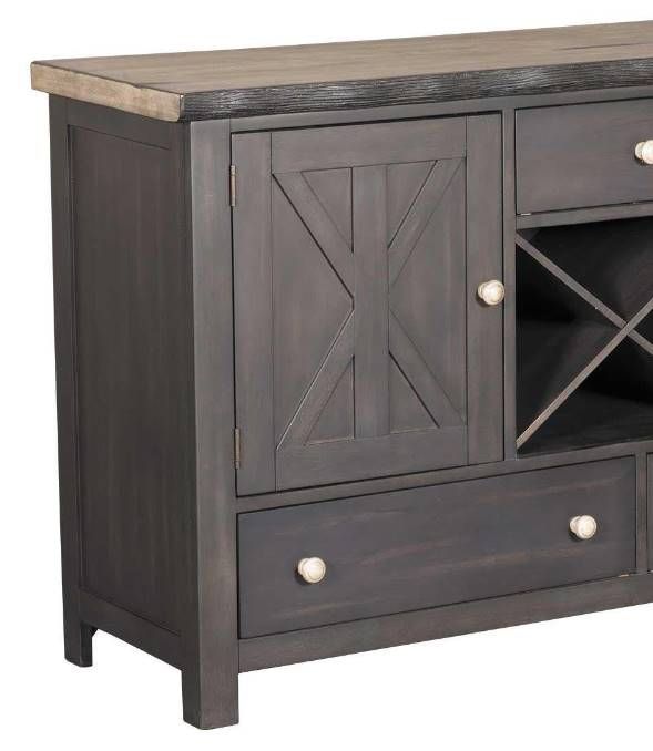 Urban Styles Furniture Orlando Cappuccino/Smoke Gray Server-1