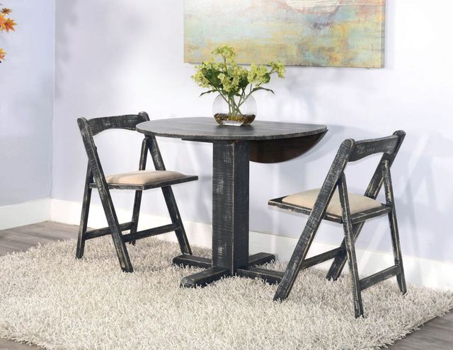 Sunny Designs™ Marina Black Sand Drop-Leaf Table-1