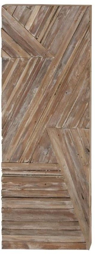 Deco Marche Brown Geometric Handmade Linear Wall Decor-1