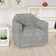 Elements International Hamlin Cement Swivel Chair-2