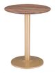 Zuo® Alto Brown Bistro Table with Gold Base-1