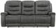 Homelegance® Oberon Dark Gray Double Manual Reclining Sofa-0