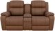 La-Z-Boy® Dorian Mocha Leather Manual Reclining Loveseat with Console-1