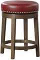 Mazin Furniture Westby Red Round Counter Swivel Stools-0