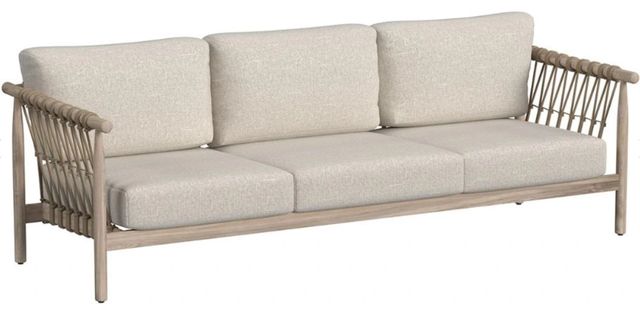 Classic Home Leo Taupe Fabric Outdoor Sofa -0