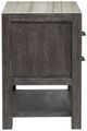 Magnussen Home® Plum Creek Ravenwood Black Open Nightstand with Marble Top-3