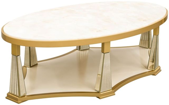 Michael Amini® Scotts Square Light Champagne Cocktail Table-3