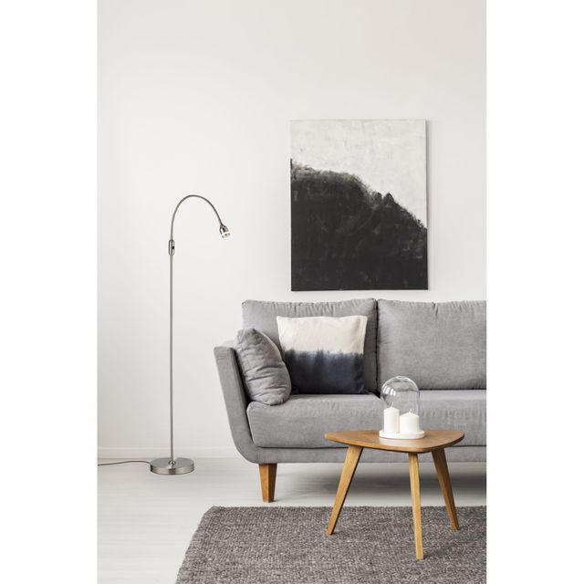 Adesso® Prospect Brushed Steel LED Floor Lamp-3
