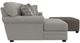 Jackson Furniture Livingston 3-Piece Linen Right Arm Facing Sectional with Ottoman-2