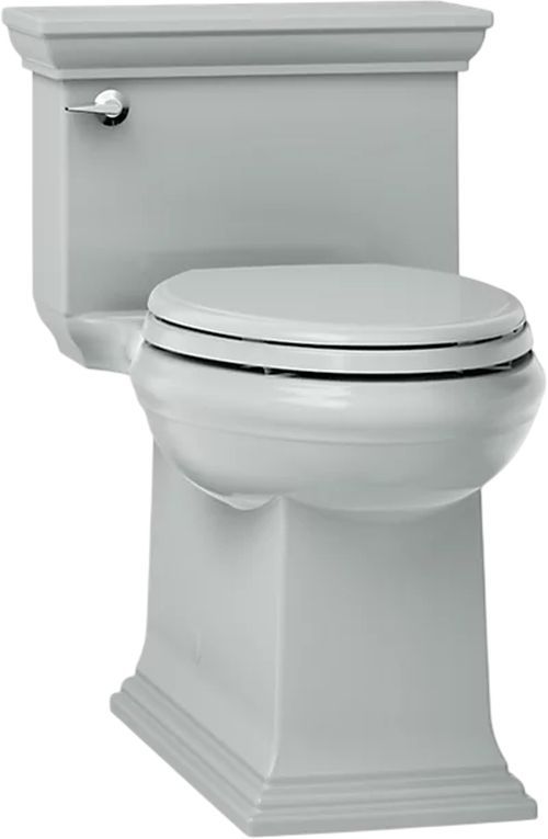 KOHLER® Memoirs® Stately Ice Gray 1-Piece Compact Elongated Toilet with Skirted Trapway, 1.28 Gpf-0