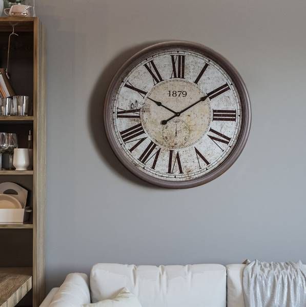 YHD Black/Gray Glass Wall Clock-1