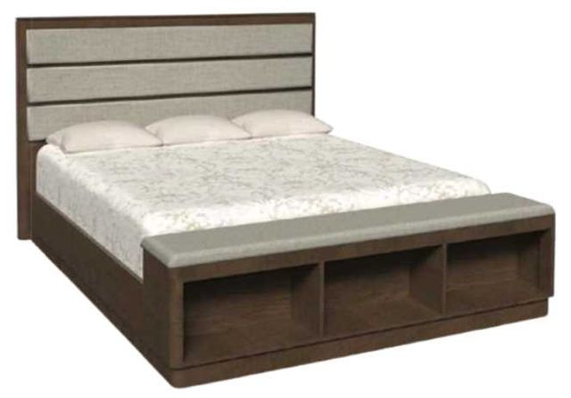 Country View Woodworking Customizable Rochelle California King Horizontal Panel Upholstered Bed-0