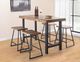 Steve Silver Co. Landon Natural Honey Counter Table with Black Base-1