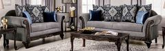 Furniture of America® Gustavo 2-Piece Gray/Walnut Living Room Seating Set