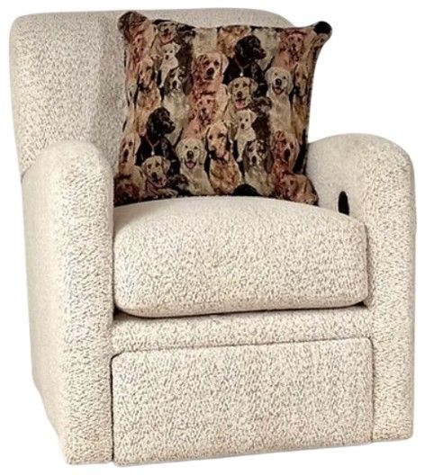Intermountain Furniture Customizable Kicks Power Kick-Out Ottoman and Swivel Chair-0