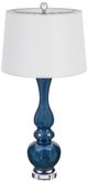 Cal® Lighting & Accessories Candlestick 2-Piece Antique Blue Luster/Clear Table Lamp Set-2