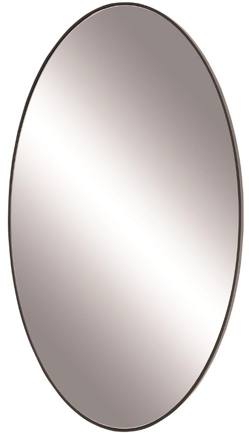 Deco Marche Black Oval Thin Minimalistic Frame Mirror-0