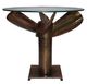 StyleCraft Emelia Glass Top End Table with Antique Bronze Base-0