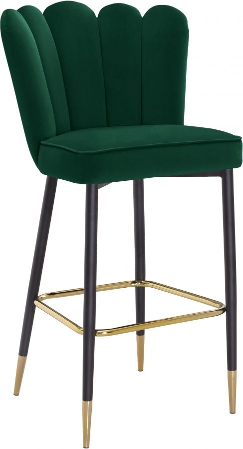 Meridian Furniture Lily Green Velvet Stool-0