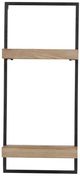 A & B Home Black/Brown Wall Shelf with Two Shelves-1