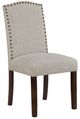 Homelegance® Paulson Taupe/Wire Brushed Brown Side Chair with Nailhead-0