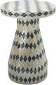TOV Furniture Halio Blue/Cream Shell Side Table-0