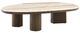 ACME Furniture Haidar Natural Marble Top Coffee Table with Brown Legs-0