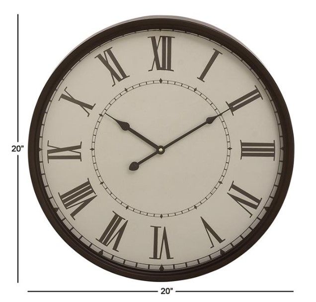 Deco Marche White 20'' Wall Clock-2