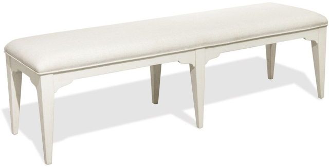 Riverside Furniture Myra White Upholstered Dining Bench-0