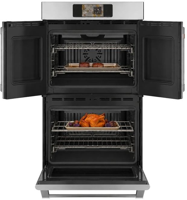 Café™ Professional Series 30” Stainless Steel Smart Double Electric Wall Oven with French Doors-2