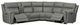 Liberty Furniture Camden 6-Piece Aline Light Gray Leather Power Reclining Curved Sectional-1