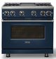 Viking® 7 Series 36" Slate Blue Pro Style Liquid Propane Gas Range with 12" Reversible Griddle-2