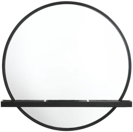 Coaster® Arini Black Vanity Wall Mirror with Shelf-1
