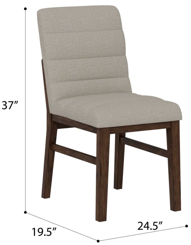 Emerald Home Ronan Brown/Gray Dining Side Chair with Stretcher-2