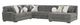 Albany Industries 3-Piece Doodle Iron Sectional-0
