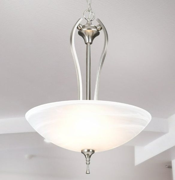 YHD Glacier Point Ivory Cloud/Satin Nickel 20'' Incandescent Pendant-1