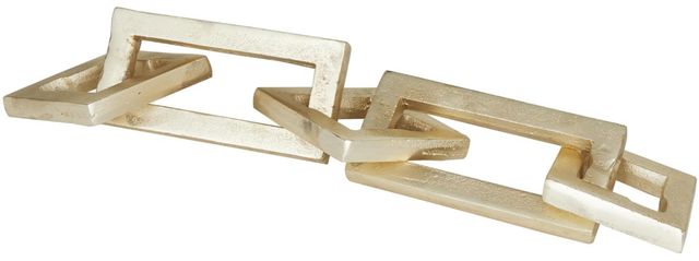 Deco Marche CosmoLiving by Cosmopolitan Gold 17” Metal Chain Sculpture-0