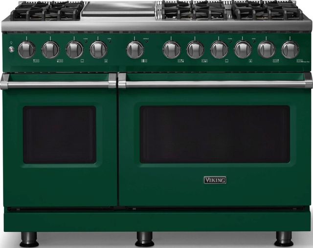 Viking® 5 Series 48" Ivy Pro Style Dual Fuel (NG) Range with Polished Chrome Trim-0
