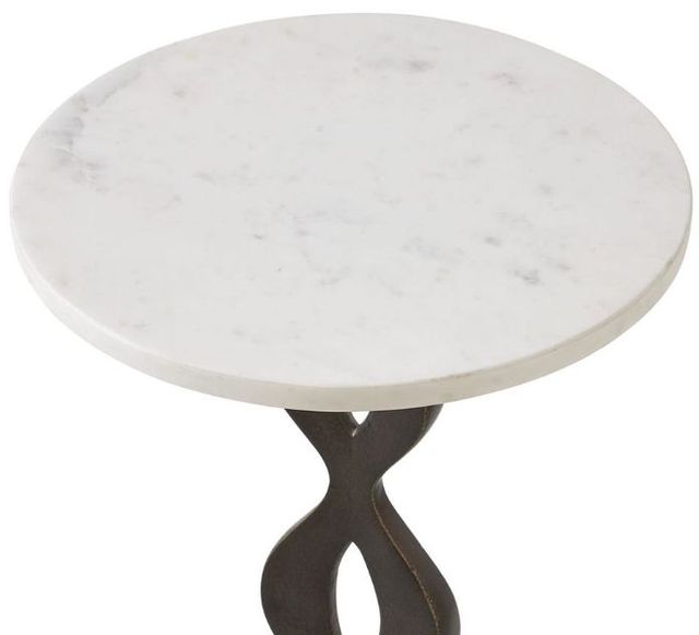 Uttermost® Ila Dark Bronze/White Round Drink Table-3