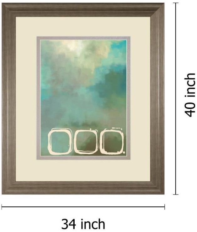 Classy Living Laurie Maitland Retro In Aqua And Khaki Il Wall Art-2