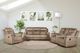 New Classic® Home Furnishings Palmer Light Brown Sofa with Dual Recliner-1