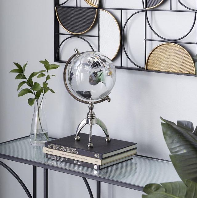 Deco Marche Silver Globe with Tripod Base-3