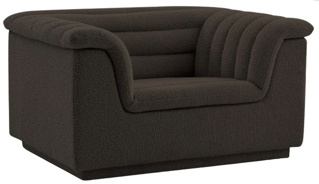 Meridian Furniture Cascade Brown Boucle Fabric Chair-0
